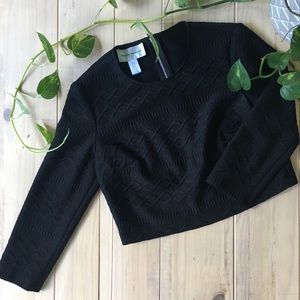 Anthropologie Donna Morgan crop top long sleeve